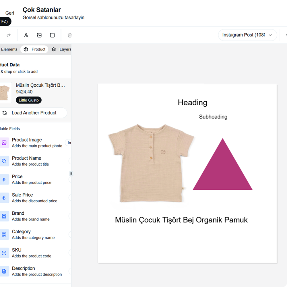 Görsel Şablon Editörü